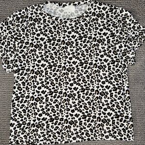 Cheetah Print Short Sleeved Top